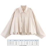 Women's 2025 New Bat Sleeve Loose-Fitting Velvet Bomber Jacket