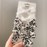 Pcs/set Cotton Linen Leopard Printed Bowknot Hair Clips For Cute Girls Barrettes Safty Hairpins Headwear Kids Hair