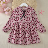 Spring Autumn Girl Dress Cotton Long Sleeve Children's Dress Floral Kids Dresses for Girls Fashion Girls Princess