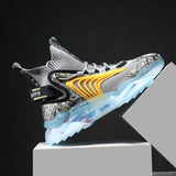 Men Sneakers Breathable Mesh Running Shoes Men Graffiti Sports Shoes Fashion No-slip Walking Jogging Shoes