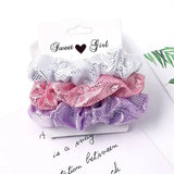 Silk Scrunchies Print Leopard Scrunchie Set Elastic Hair Bands Solid Color Fashion Headwear Women Hair Accessories