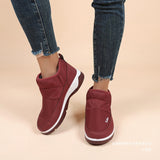 Short-Bodied Snow Boots Women's Large-Size Winter New Canvas Plus Velvet Thicken Large Size Women's Boots Cotton
