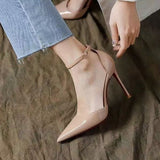 High Heels Women 2025 New Pointed Light Mouth Fine Heel Single Shoes Elegant Buckle With Hollow