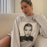 Graphic Sweatshirt Women 2021 Autumn Winter Cotton Hoodies Pullovers Sweatshirts 2021 Femme Fashion Streetwear