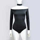 Style Sexy Neck-And-Shoulder Long-Sleeved Jumpsuit, Spicy