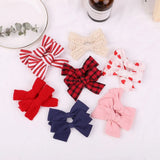 Leopard Knitting Hair Clip Cute Bowknot Hair Clips Handmade Hairpins Barrettes For Girls Headwear Kids Hair