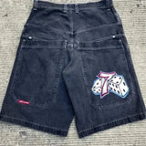 Shorts Y2K Hip-Hop Retro Skull Retro Denim Fitness Baggy Jeans