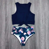 New Sexy High Waist Bikini Swimwear Women Swimsuit Push Up Biquini Bathing Suit High Neck Bikinis Women Summer Beach