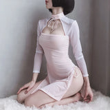 Vampire Hollow out Costumes Sexy Backless Long Fancy Dress Erotic Sleepwear Womens Devil Cosplay
