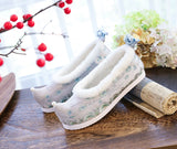 Zingj Shoes Hanfu Shoes Ancient Style Female Embroidered Cloth Shoes Inside The Raised Head Ancient Costume Shoes Cloth Shoes