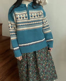 Half Zip Christmas Knit Pullover- Outfit