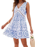 Summer Women's Colorless Long Sleeveless Long-Term Loose Dress