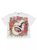 New Gothic Funny Street Trend Hip-Hop Printed High Street Casual Men's And Women's Short-Sleeved Round-Necked