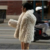 Faux Fur Fringe Coat-Outfit