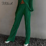 2021 Women V Neck Loose T Shirts Green Long Sleeve Pleated Summer Oversized Sexy Fashion 90s Top Shirts
