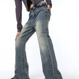 Back Star Patchwork Flare JeansOutfit