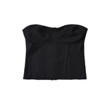 Zingj Trendy Women's Dress Waist Short Style Navel-Wrapped Blouse Slim Body Fish Bone Waist Close-Fitting Zipper Spicy Girl
