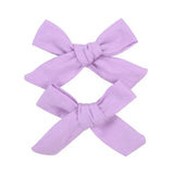 Solid Cotton Hiar Bows With Clip For Baby Girls Boutique Handmade Hair Clip Hairgrip Barrettes Hair Acesssories