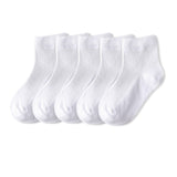 Pairs/lot 1 to 12 Years Summer Solid White Cotton Socks For Children Socks Spring No-show Low Cut Socks Boys Girls Boat
