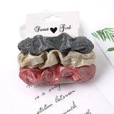 Set Scrunchies Hair Ring Candy Color Hair Ties Rope Autumn Winter Women Ponytail Hair Accessories 4-6Pcs Girls Hairbands