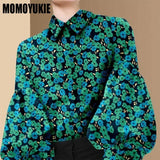 mujer de moda 2022 summer Top female women shirts Women's plaid printed shirt Blouses tops Long sleeve Chic woman