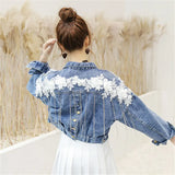 Flower Tassel Jean Denim Jackets For Women Clothes Chaqueta Mujer Coat Female Chaquetas Tunic Oversized Outerwear