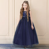 Dress Embroidery Lace Flower Bridesmaid Dress Princess Dress Party Long Gown Xmas Pageant Party First Communion