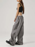 Zingj Quick Drying Paratrooper Casual Pants Men And Women In Thin Summer Loose Wide Leg Pants Logo Sports Charge