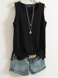 and Linen Camisole Women's 2023 Summer New I-shaped Sleeveless Knitted Bottoming Shirt Short Outer Wear Loose Top