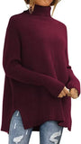 Zingj Autumn / Winter Turtleneck Sweater Female Lazy Wind Bat Sleeve Loose Fashion Head Sweater-Outfit