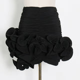 Zingj Design Feeling Fluffy Skirt 2024 New Milk White Zipper Package Hip Wood Ear Splicing Short Skirt