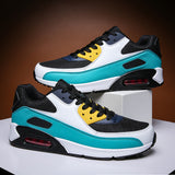 Air Cushion Sneakers Men's And Women's Large Size Light Casual Shoes Color Trend Net Cloth Breathable Running