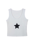cropped tank top with star