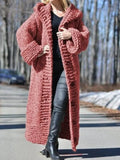 Hooded Loose Thickened Sweater Long