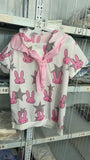Japanese Kawaii Solior Collar T-shirt Dress Women Y2k Aesthetic Graphic Tees Rabbit Print Harajuku Long