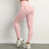 Zingj Butt Overalls Tight Pocket Yoga Pants Female High Waist Elastic Lift Hip Button Speed Dry Running Fitness Pants Women-Outfit