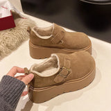 Style Pine Cake Heightening Women's Shoes Thick-Soled Birken Shoes Women's 2025 New Retro Pedal Pedalle Pedal Shoes Hairy