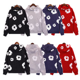 Trend Sports Shirt Hip-Hop Wood Cotton Printing Suit High Street Loose Hooded