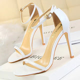 Shoes Pu Leather High Heels 2022 New Women Heels Sexy Stiletto Heels 11 Cm Party Shoes Color Matching Women