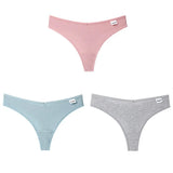 3Pcs/Lot V Waist Cotton G-String Thong Panties String Underwear Women Briefs Sexy Lingerie Pants Low-Rise Ladies