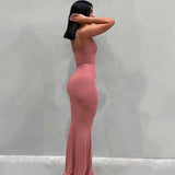 Slip Sleeveless Backless Maxi Dress Women 2022 Y2k Summer Bodycon Elegant Sexy Outfits Ladies Birthday Party Club