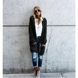 2020 Autumn Winter Fashion Hooded Women's Jackets Casual Loose Solid Plush Long Sleeve Pocket Ladies Long Jackets