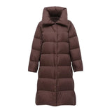 New Winter Women Down Coat Ultra Light Padded Coat 90% White Duck Down Puffer Jacket Female Lapel Snow Warm