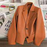 Green Short Blazer Woman 2025 Early Autumn New Design Temperament Small Casual Suit