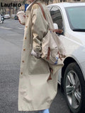 Spring Autumn Long Oversized Casual Trench Coat for Women Single Breasted Loose Designer Luxury Clothes Overcoat
