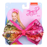 Bows Jojo Siwa Rainbow Printed Knot Ribbon Bow For Girls Handmade Boutique Hair Clip Children Hair