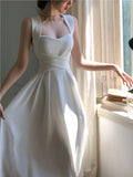 New Elegant Evening Party Midi Dress For Women Fashion Slim A-Line Vestidos Korean Female One-piece Casual