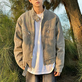 Street Trendy Retro Fashion Collar Denim Jacket Men And Women's Autumn Casual Casual Casual Work