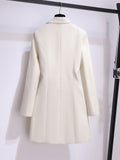Women 2023 Spring New Fashion Women Clothing Suit Skirt Jacket Belt Waist Slim Suit Women Blazer Long Coat Black