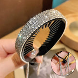 Women Elegant Luxury Rhinestone Tassel Ponytail Hair Claws Lady Sweet Meatball Hair Clips Headband Fashion Hair